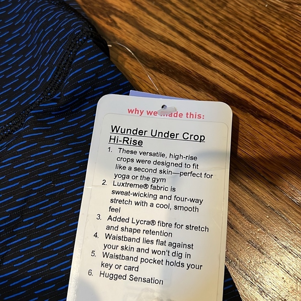 Lululemon Wunder Under Crop Yoga Legging Tights High Rise Waist Womens Size 4 - Picture 7 of 7